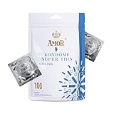 AMOR Premium Super Thin, Extra dünne Wanddicke 0.04 mm, Ø 53 mm, 100 Stück