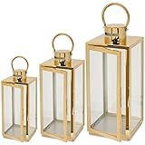 SEVICO Laterne XXL Set 3 Gartenlaterne Metall Windlicht Laternen Deko...