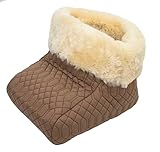 Fußsack Fußwärmer FUSA-NW-CAM-GOB Steppstoff mit echtem Merino Lammfell...