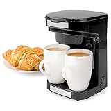 TronicXL Kleine 1-2 Tassen Kaffeemaschine + 2x Tasse + Dauer Filter I Mini...