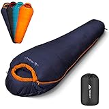 Forceatt Schlafsack, 3 bis 4 Jahreszeiten Deckenschlafsack Schlafsack für...