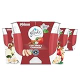 Glade Langanhaltende Duftkerze im Glas, Cosy Apple & Cinnamon, bis zu 30 Stunden...