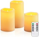 AMAGIC Outdoor Flammenlose Kerzen, Wasserdichte Batteriebetriebene LED...