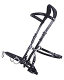 NETPROSHOP Leder Kappzaum Longierhilfe für Bodenarbeit Schwarz Größe Pony Cob...