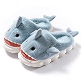 dressfan Hai Hausschuhe Plüsch,3D Tierhausschuhe Hai Slippers Pantoffeln,Leise...