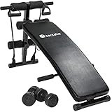 tectake® Bauchtrainer, multifunktionale Sit-Up Bank, Fitnessgeräte für...