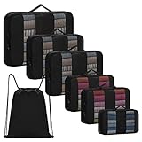 RYACO Koffer Organizer Set 7-teilig(1S+2M+2L+1XL+1Rucksack) Packing Cubes mit...