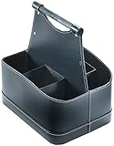Kobolo Flaschenkorb aus Kunstleder – Eleganter schwarzer Weinkorb für 6...