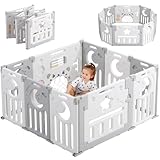 Dripex Faltbarer Laufstall Baby 113×113cm, Laufgitter Baby, Baby Playpen, Baby...
