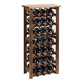 jalz jalz Akazienholz Weinregal für 28 Flaschen stabiles leichtes Flaschenregal...
