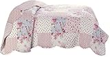 Delindo Lifestyle Tagesdecke Patchworkdecke Rosen im Landhausstil, Bettüberwurf...