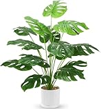 Monstera Kunstpflanze im Topf 18 Zweige, 71cm Tropische Monstera für Zuhause,...