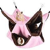 olyee Meerschweinchen Hängematte, Hängematte für Kleintiere, Kuschelhöhle...