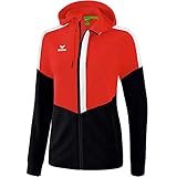 Erima Damen Squad Trainings Jacke, rot/schwarz/weiß, 38