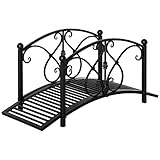 Outsunny Gartenbrücke aus Metall Gartendekoration mit Seitengeländer...