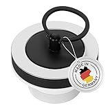 AQUADE Ablaufventil Ablaufgarnitur 1 ½ x 30mm Ø 70mm mit Stopfen und...
