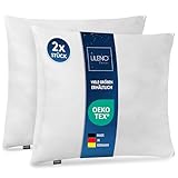 LILENO HOME Microfaser Kissen 80x80 cm Premium (850g Füllung) [2er Set] bis 95...