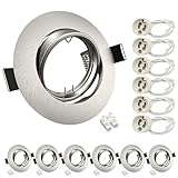 Wondlumi 6er Set LED Einbaustrahler Rahmen GU10 Einbauleuchten Schwenkbar LED...