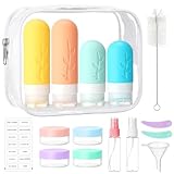 ZEHUIMOM 16 Stück Silikon Reiseflaschen Set,auslaufsichere Reise Container und...