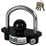 TRUTZHOLM Anhängerschloss passend für gängige Anhängerkupplung mit 4...