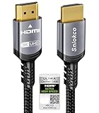 Sniokco 10K 8K 4K Zertifiziertes HDMI-Kabel 48Gbps 2Meter, Ultra High Speed...