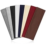 AWUMBUK Stirnband Damen Sport, 8 Pack Haarband Schwarz Haarbänder Damen Herren...
