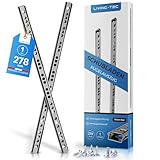 LIVING TEC® Schubladenschienen 278mm x 17mm Nut - 1Paar Gleitschiene inkl....