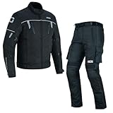 BOSmoto Motorradkombi Textil 2-teilig mit CE Protektoren – Motorradjacke und...