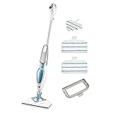 Black+Decker Dampfreiniger Steam Mop Deluxe FSM1630 / Stehender Dampf Mop für...