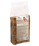 Dehner Natura Premium Wildvogelfutter, Wildvogelsnack, Getrocknete Mehlwürmer,...
