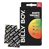BILLY BOY Kondome Bunte Vielfalt 10er | 52 mm | Mix aus Farbig und Perlgenoppt...