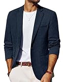 PJ PAUL JONES Jakett Herren Sommer Sakko mit Reverskragen Anzugjacken EIN Knopf...