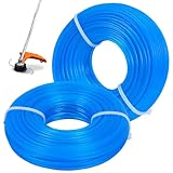 1,6 mm Nylon Mähfaden, 100 m Runde Trimmerfaden Starkes Rasentrimmer Faden für...
