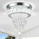 Kristall Kronleuchter K9 Deckenleuchte Flush Mount 20 W LED, Ø25cm, 6500K...