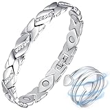 Vicmag Magnetarmband Damen Titanstahl Ultral-Festigkeit magnetisch Armband...