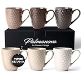 MIAMIO – 6 x 400 ml – Kaffeetassen Set/Becher – Moderne Keramik Tasse Matt...