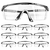 GOSHIES Schutzbrille 10 Stück Arbeitsschutzbrille Sicherheitsbrille...