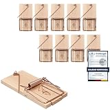 10 x Mausefalle Schlagfalle VonBueren | plastikfrei | Mausefallen aus Holz |...