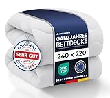 Bettdecke 240x220 als Schlafdecke - Ganzjahresdecke für Allergiker geeignet -...