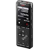 Sony ICD-UX570B Digitales Diktiergerät (OLED Display, 4GB Speicher, Micro SD)...