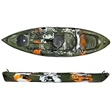 Crazy4Boating Kajak Sit-on-Top 1er | 270x80 cm Angelkajak Camouflage | Kompaktes...
