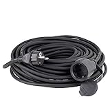 as - Schwabe Gummi-Verlängerungsleitung, 5 m H05RR-F 3G1,5 Kabel mit...