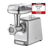 CASO FW 2500 Silber, Fleischwolf mit leistungsstarken 2500 Watt, Testurteil:...