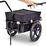 SAMAX Transportanhänger 70 Liter / 60 Kg Fahrradanhänger Lastenanhänger mit...