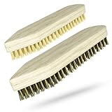 Klangfeiler® 2 Scheuerbürsten Reinigungsbürste aus Holz - Hart & Sehr Hart -...