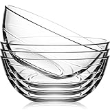 NUTRIUPS Glasschalen-Set, klare Glasschalen, Salatschüsseln aus Glas (900 ml, 4...