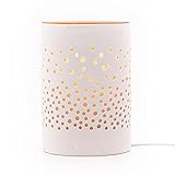 Candle-Brothers Elektrische Duftlampe Dots | Aromalampe Keramik Weiß | Für...