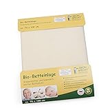 GRÜNSPECHT Bio-Betteinlage 70x100cm, Matratzenschutz, 100 % Baumwolle (kbA) mit...