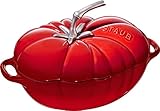 STAUB Cocotte Tomate 25 cm kirschrot Bräter, Gußeisen, 35 x 24 x 16.5 cm