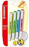 STABILO - Textmarker - swing cool - 4er Pack - grün, gelb, blau, pink